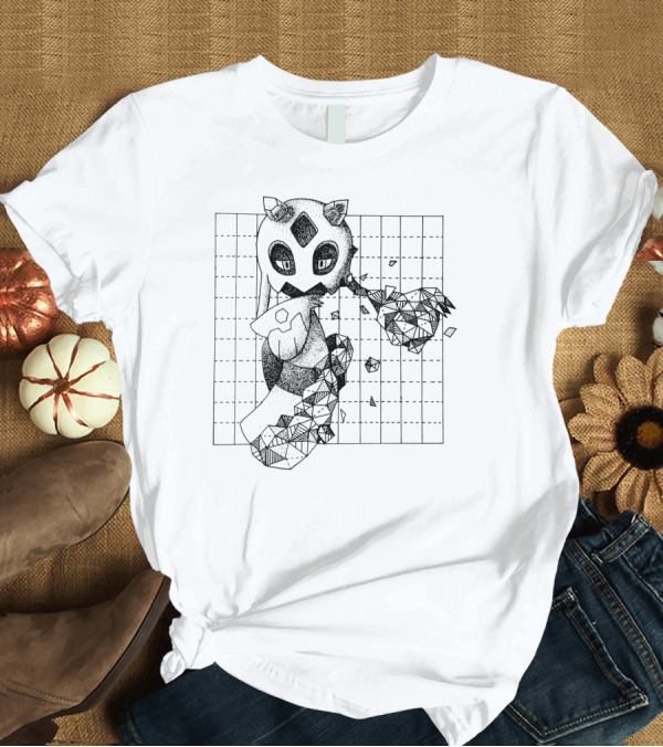 T-Shirt: GEOMETRIC POKEMON FLORAS GRID PATTERN FROSLASS FORMS T-Shirt GEOMETRIC POKEMON FLORAS GRID PATTERN FROSLASS FORMS T-Shirt