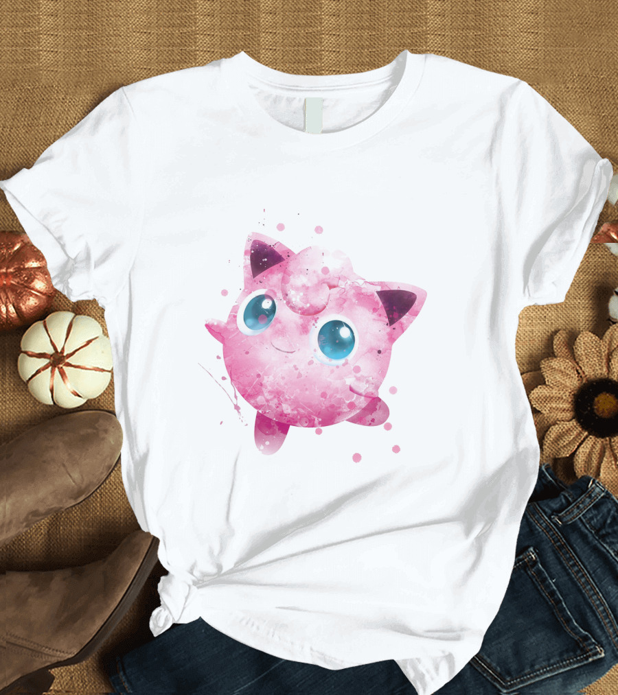 WATERCOLOR JIGGLYPUFF POKEMON POKE T-Shirt