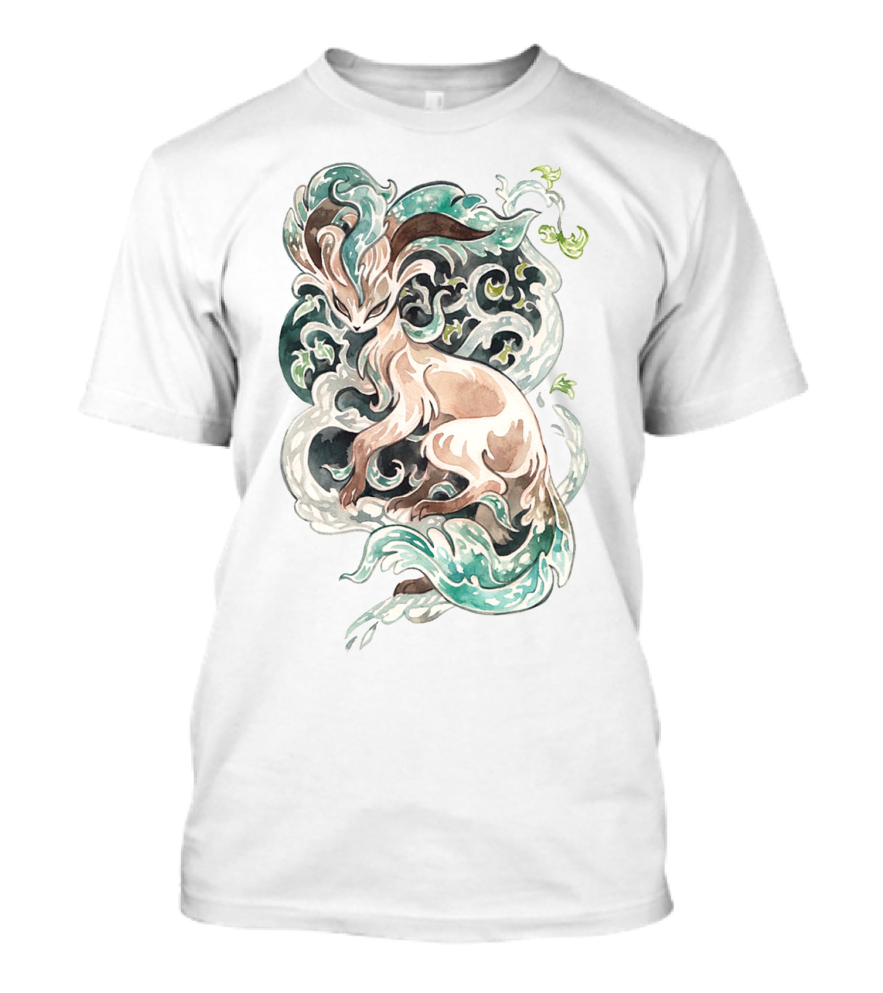Watercolor Pokemon Leafeon Vivid Artistic T-Shirt