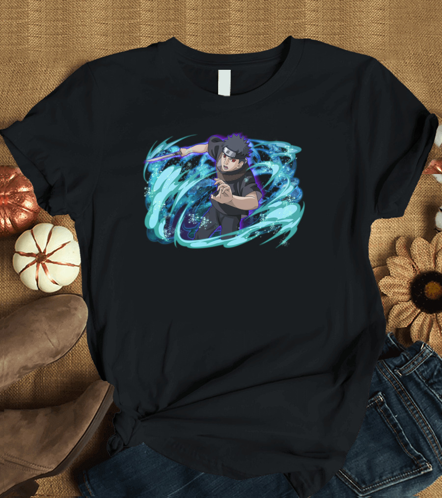 Shisui Uchiha Water Technique Anime Action Scene T-Shirt