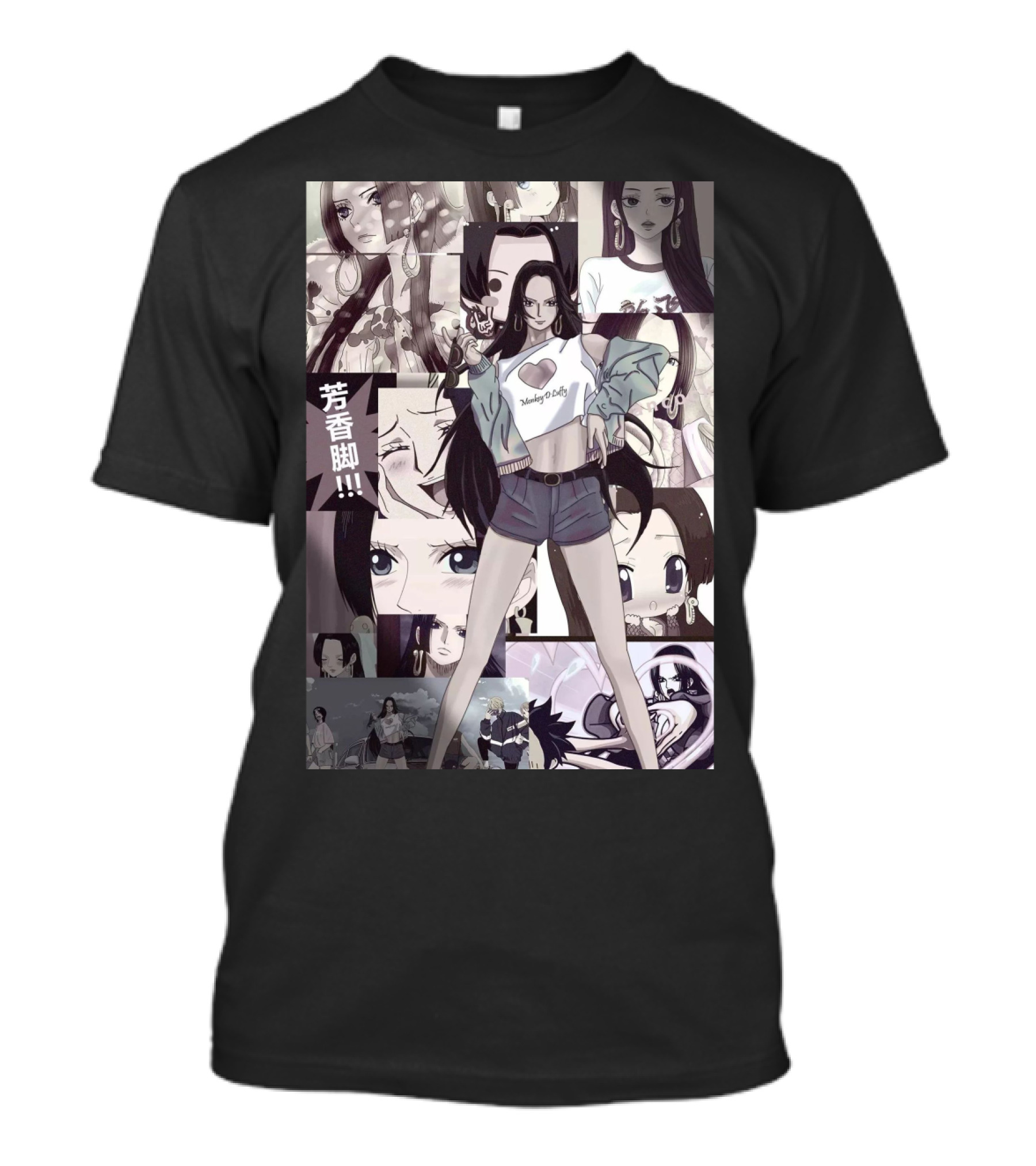 Hancock Boa Hancock Anime Collage Manga Styled Character Panels T-Shirt