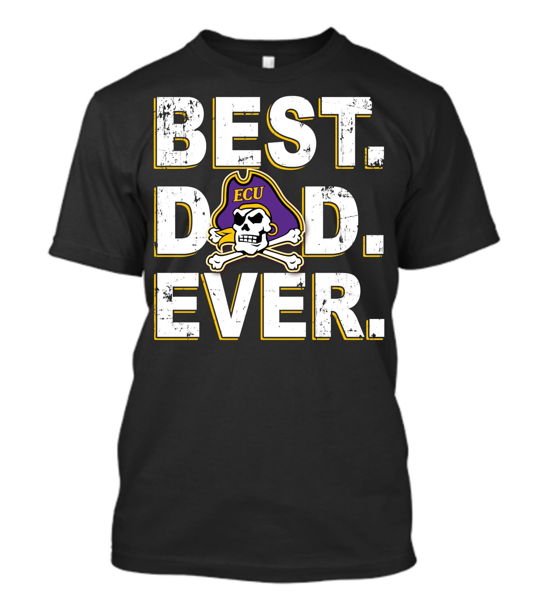 Best Dad Ever Ecu Pirate Skull Crossbones T-Shirt