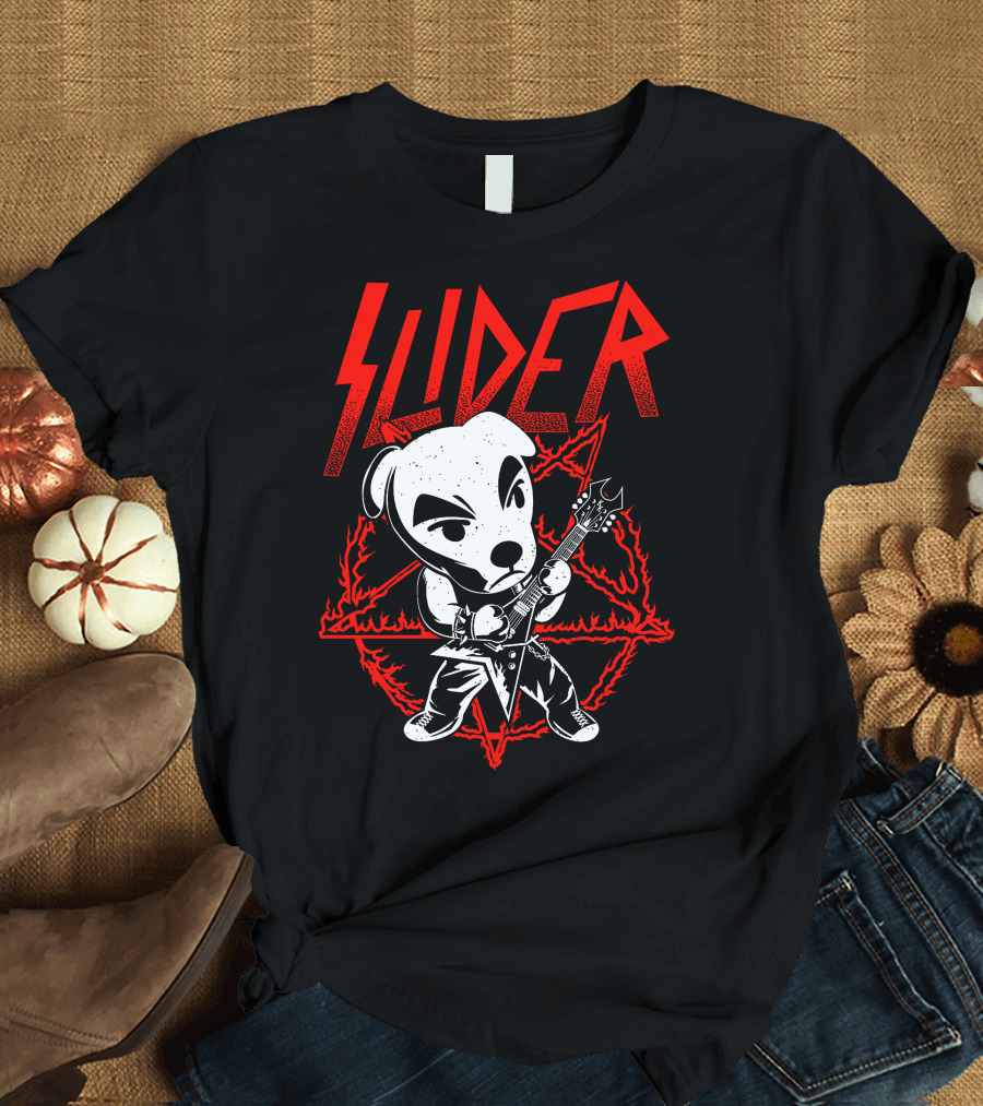 Slider Heavy Metal Animal Crossing Character T-Shirt