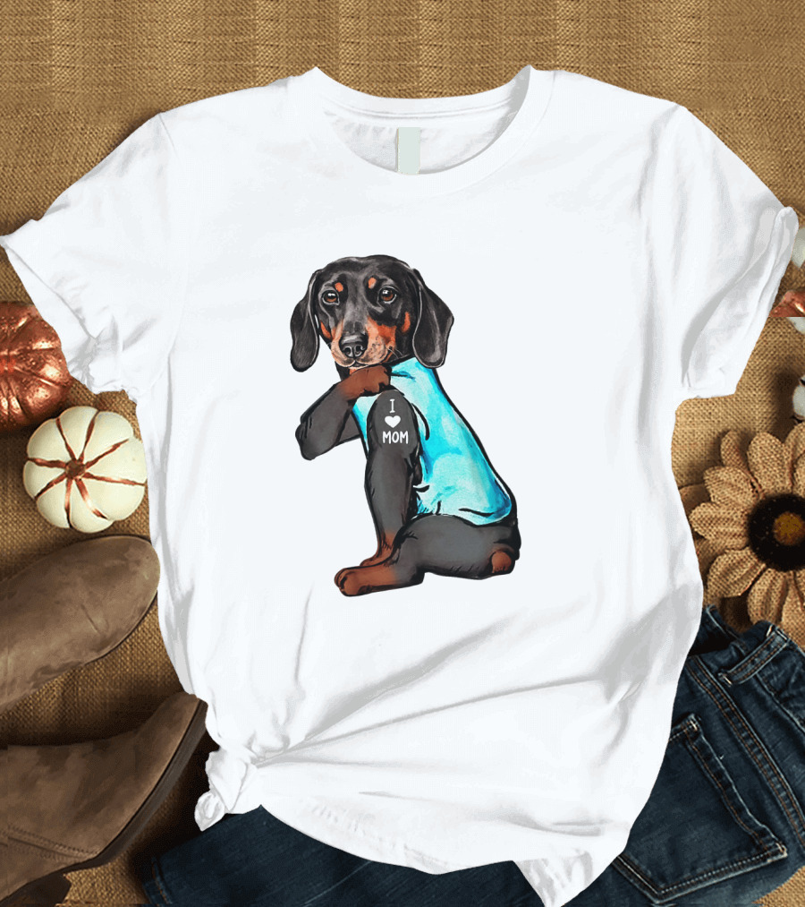 Dachshund I Love Mom T-Shirt