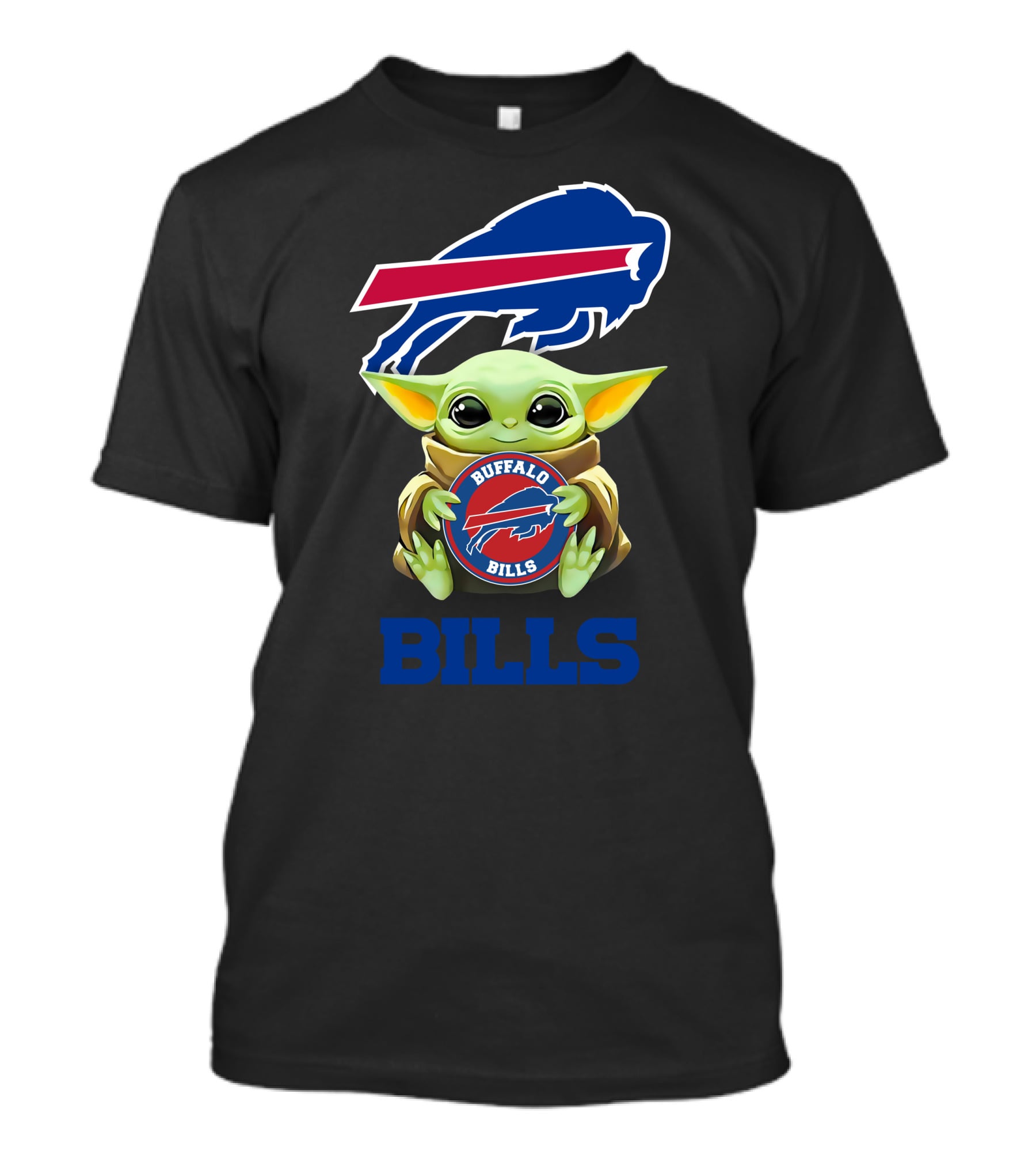 Star Wars Baby Yoda Buffalo Bills Hugging T-Shirt
