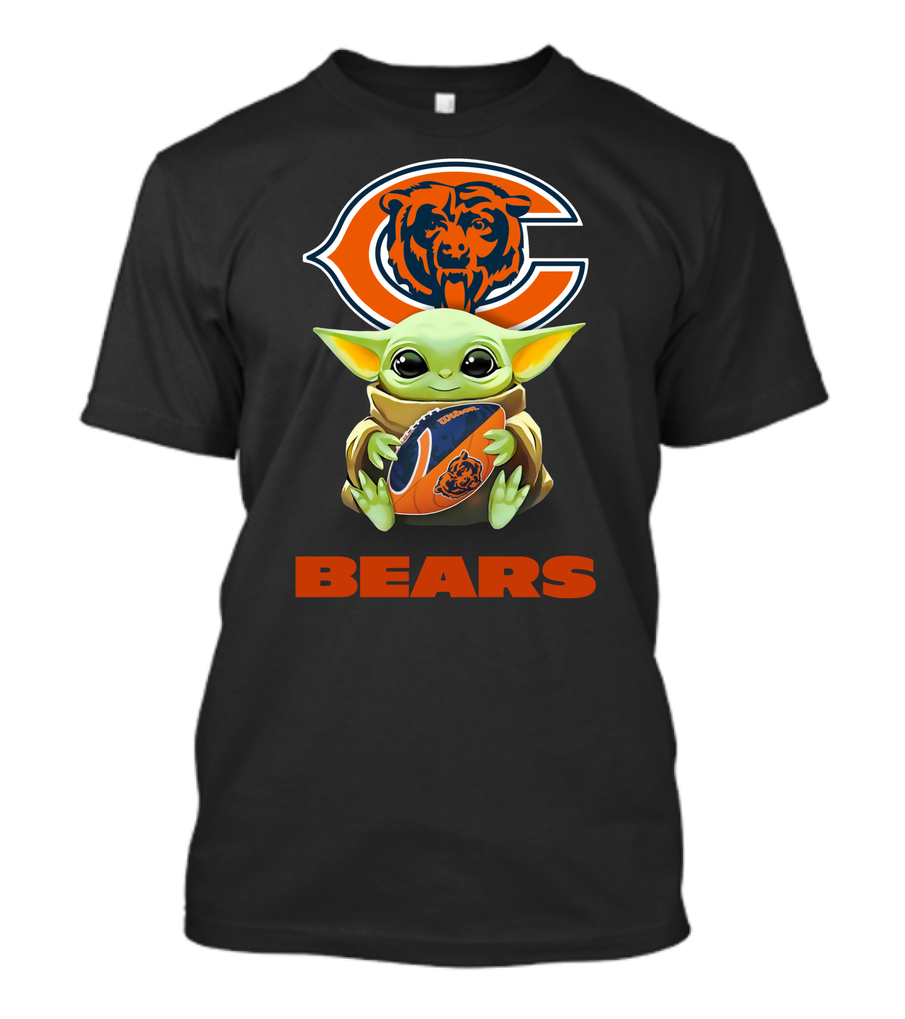 Star Wars Baby Yoda Chicago Bears Football T-Shirt