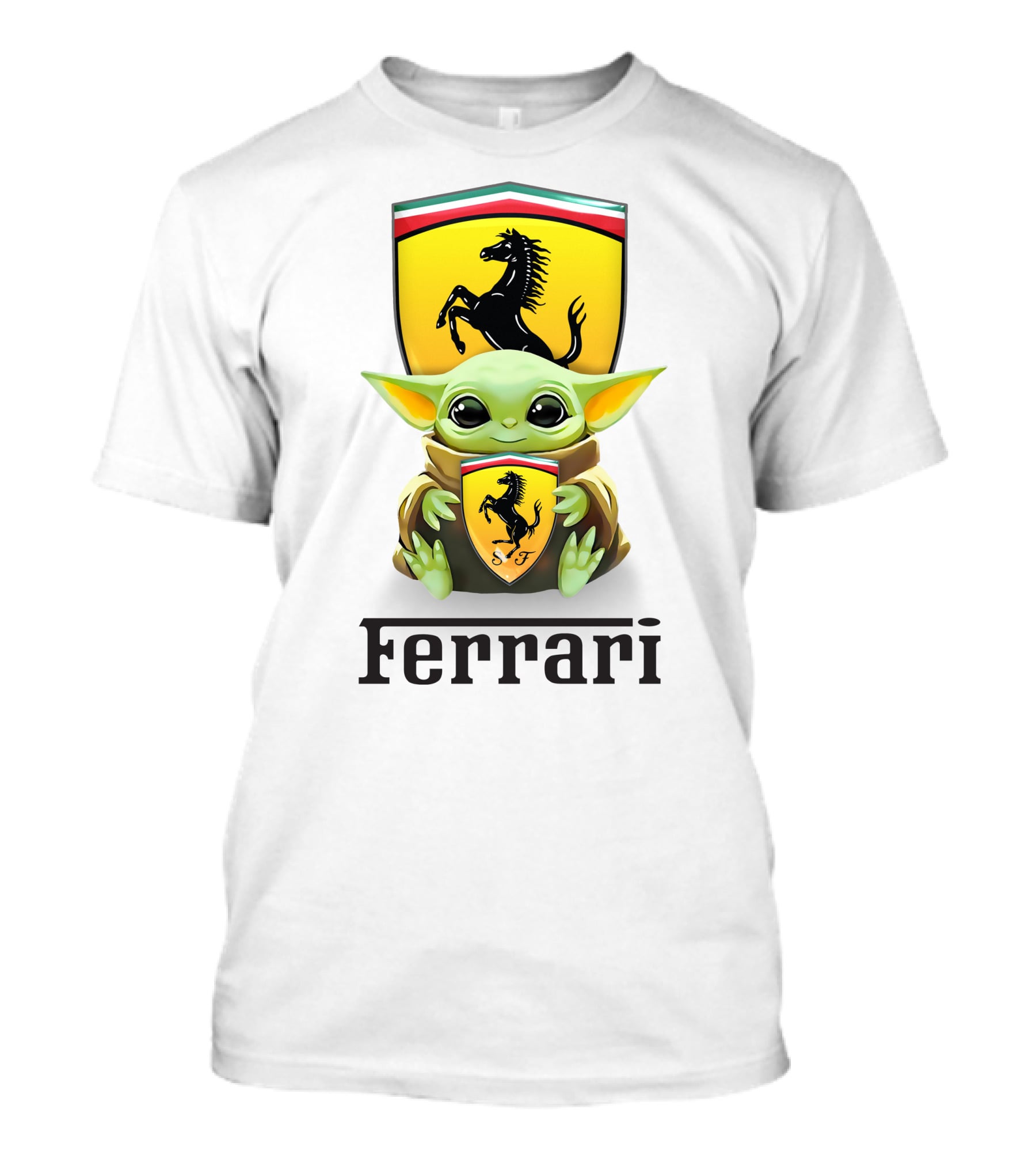 Baby Yoda Holding Ferrari T-Shirt