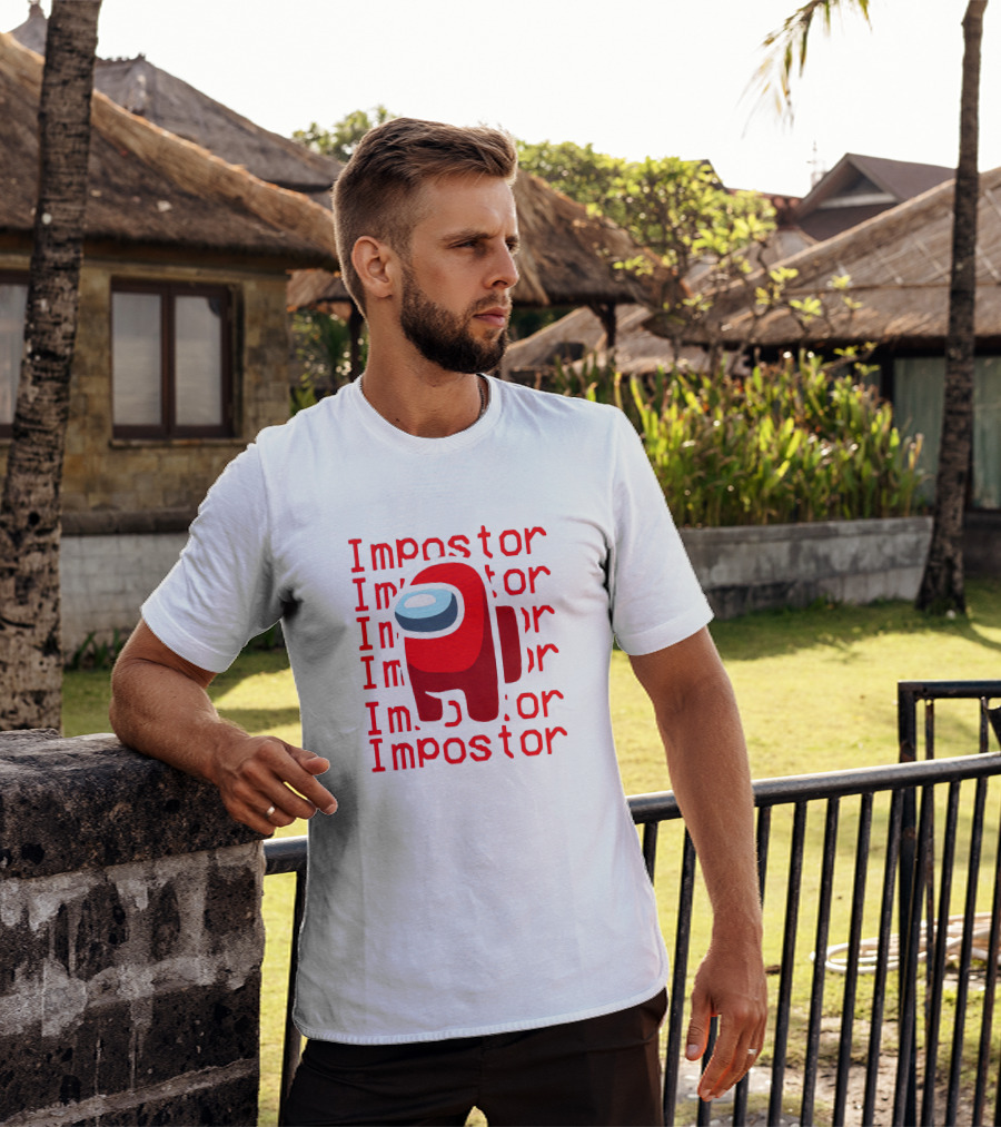Impostor Among Us Red Crewmate Character T-Shirt