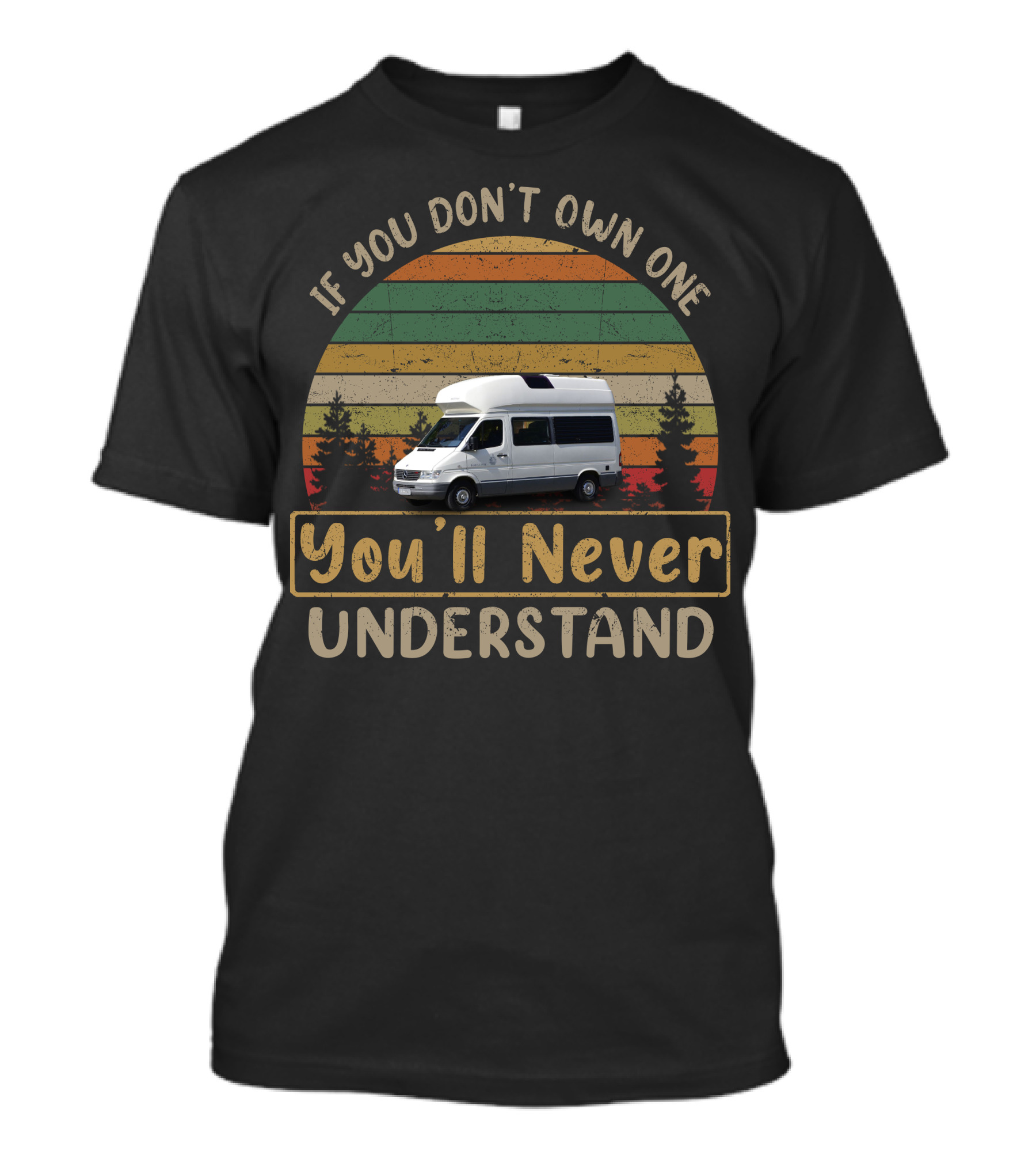 If You Don't Own One You'll Never Understand Westfalia James Cook Campervan Vintage Sunset T-Shirt