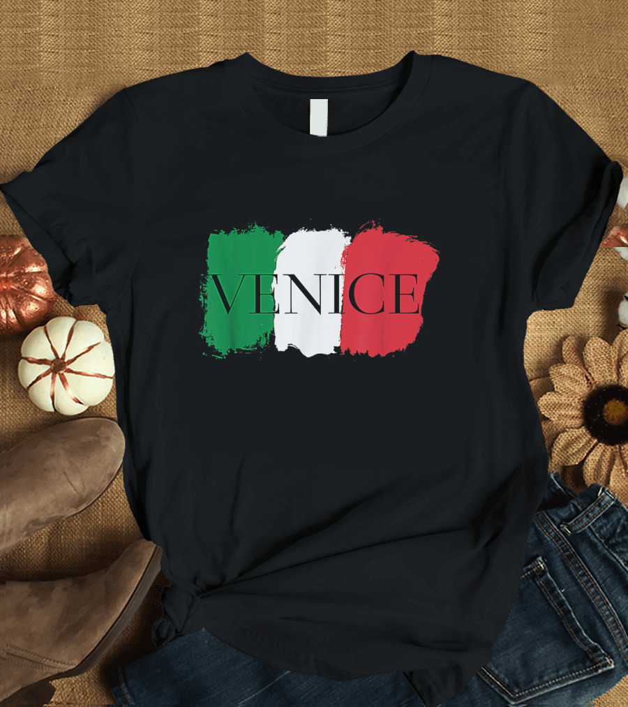 Venice Italy with Italian Flag Colors T-Shirt