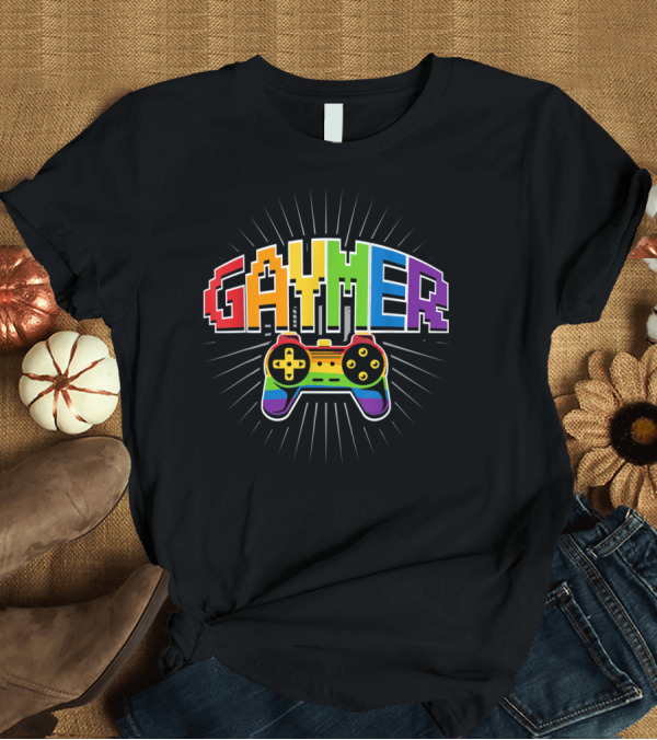 T-Shirt: Threadrock Men's Gaymer Rainbow Love Controller Pride T-Shirt Threadrock Men's Gaymer Rainbow Love Controller Pride T-Shirt