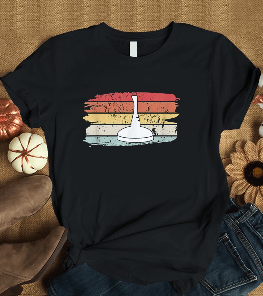 Vintage Eisstockschießen Geschenk Stockschützen Retro T-Shirt