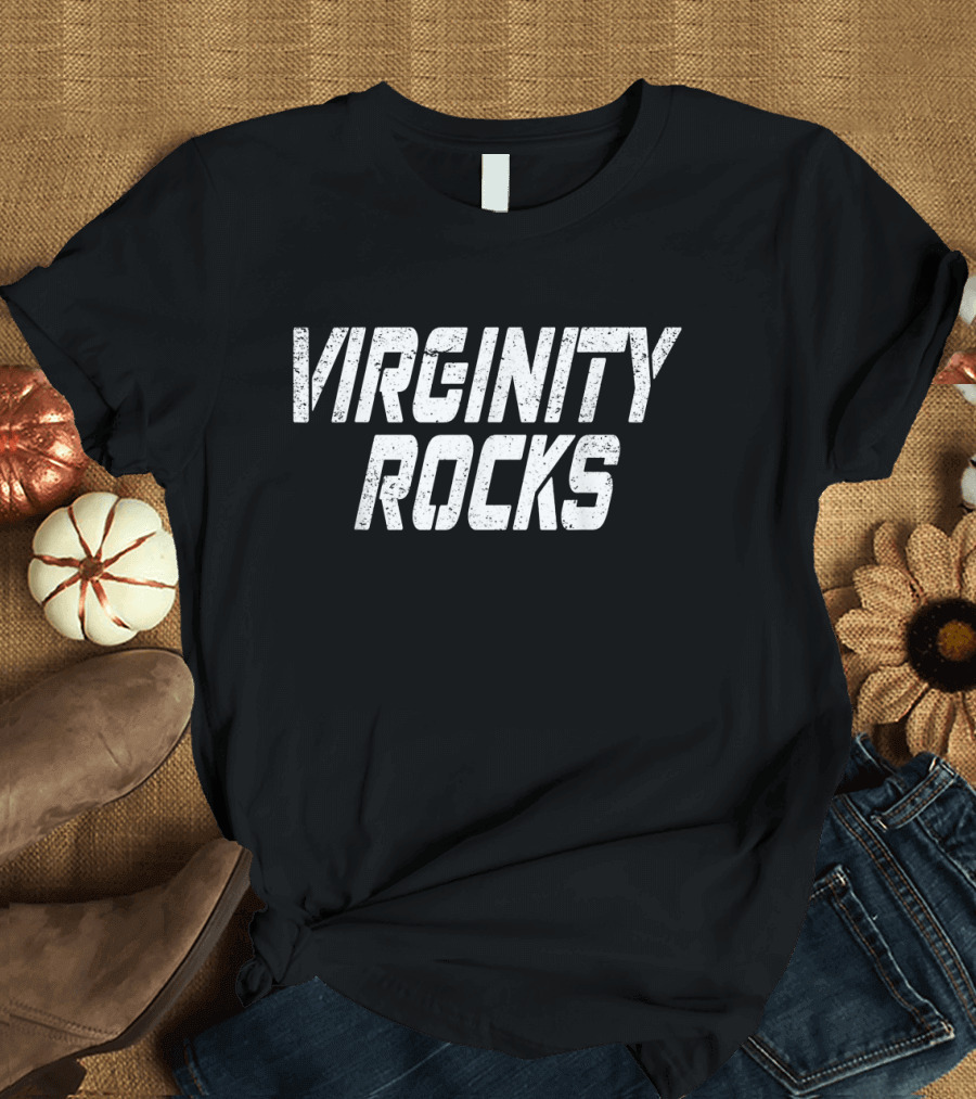 Virginity Rocks Bold Text Skippy The Virgin Funny T-Shirt