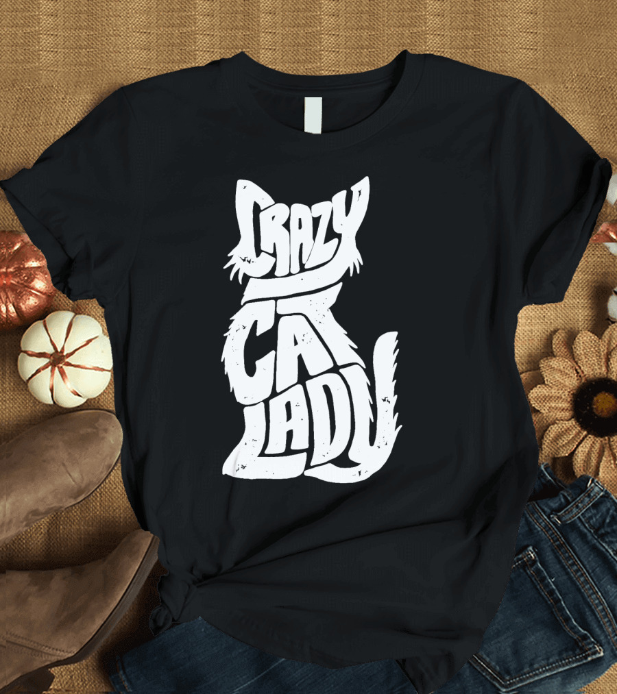 Crazy Cat Lady Kitty Kitten Funny Cats Meme T-Shirt