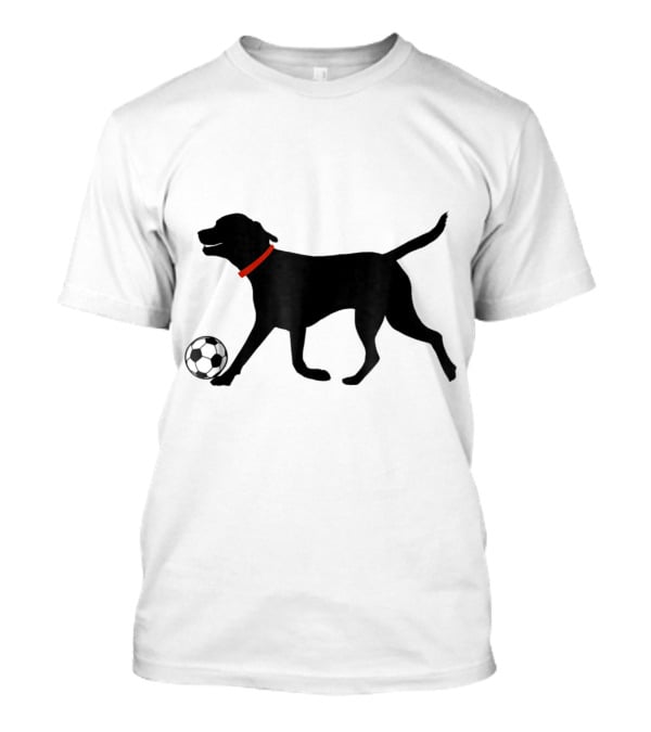 Labrador Retriever Black Lab Playing Soccer With Soccer Ball T-Shirt