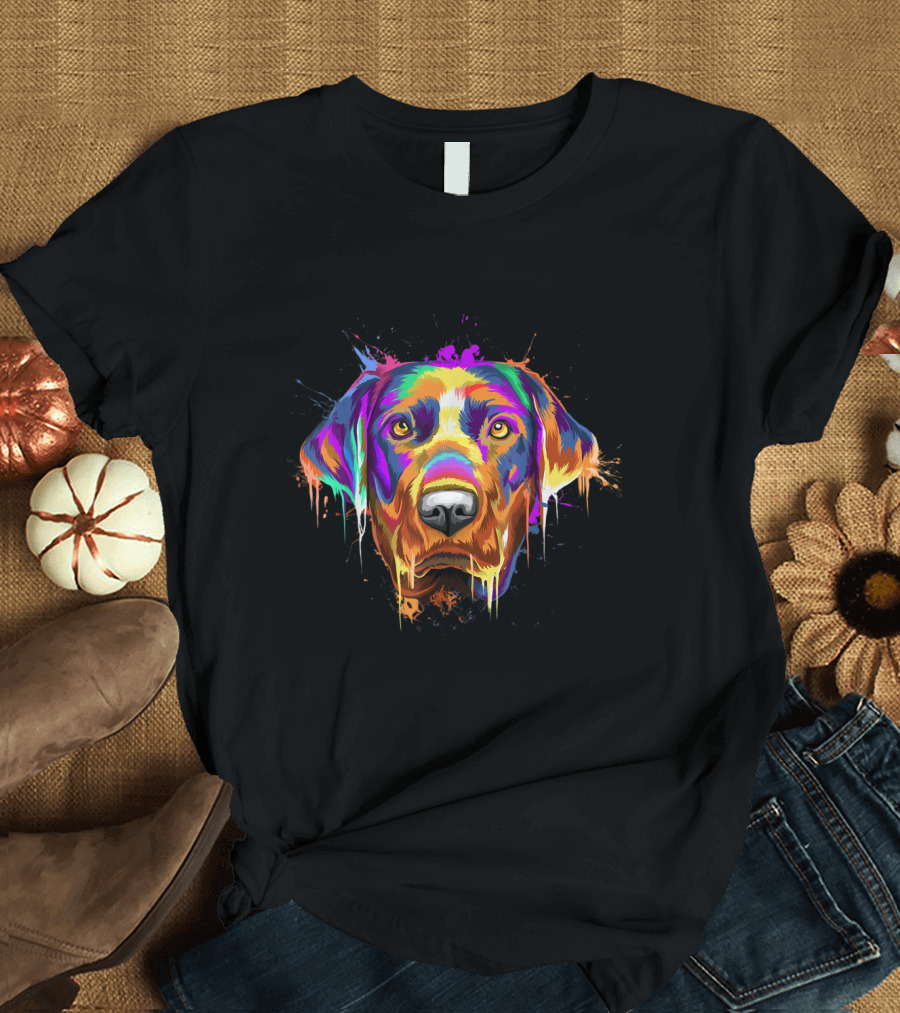Vibrant Splash Labrador Retriever Art for Lab Lover Gifts T-Shirt
