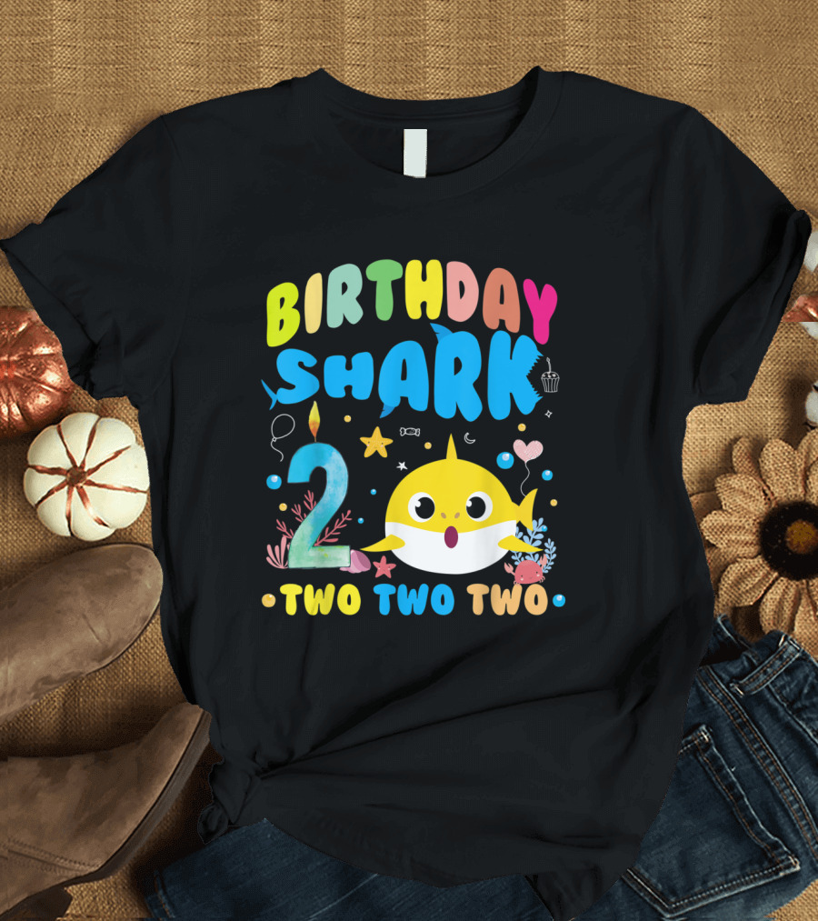 Birthday Shark 2 Two Two Two T-Shirt