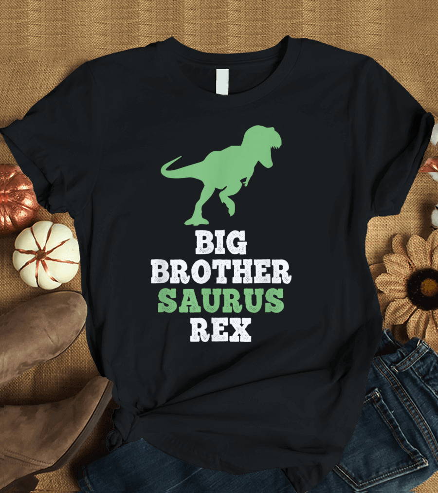Big Brother Saurus Rex Dinosaur Silhouette Fun T-Shirt