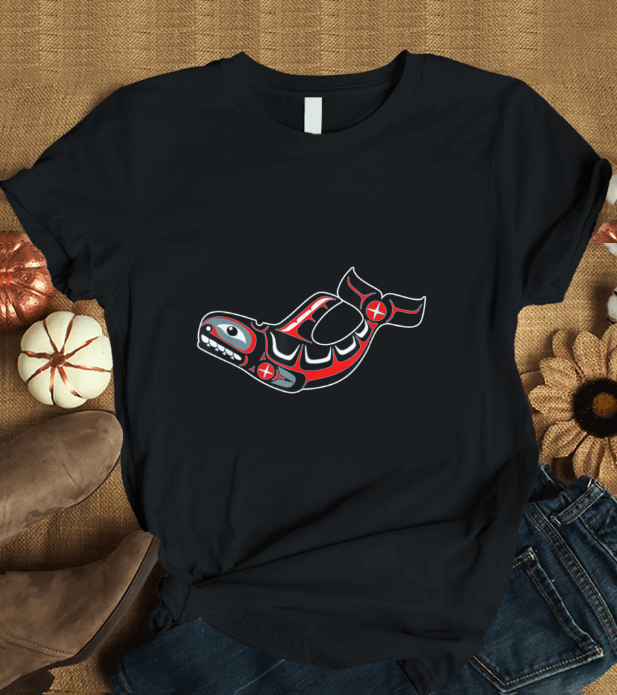 Orca Killer Whale Native American Design for Teens T-Shirt