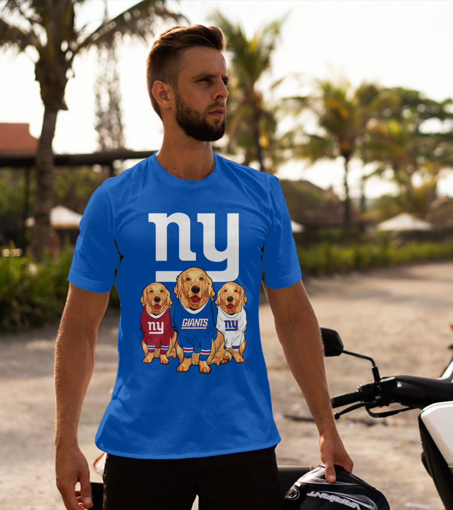 New York Giants Ny Giants Golden Retrievers T-Shirt