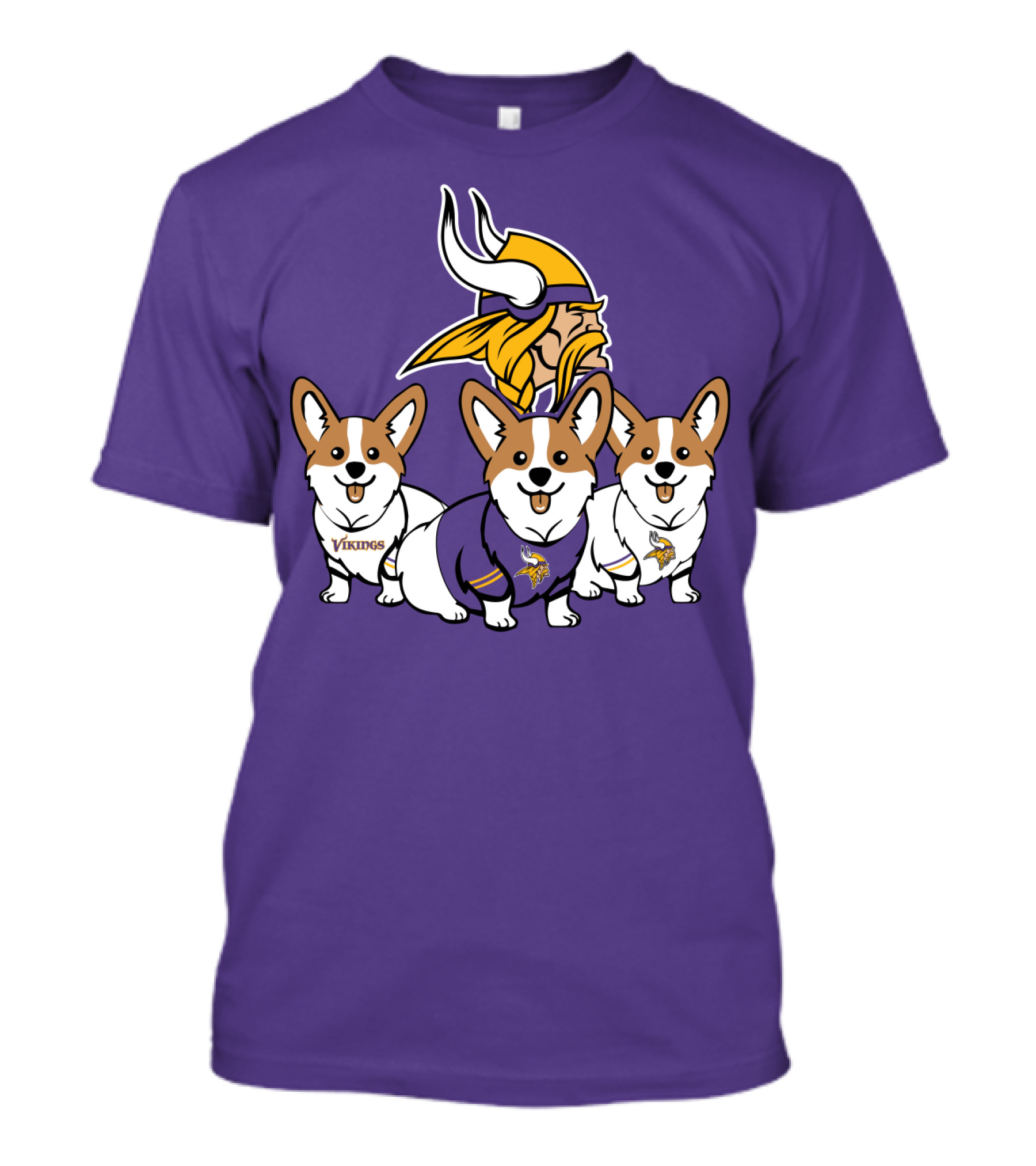 Minnesota Vikings Corgi Trio T-Shirt