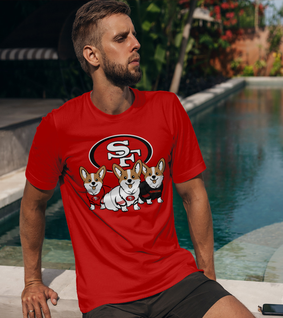 San Francisco 49ers Corgi  T-Shirt