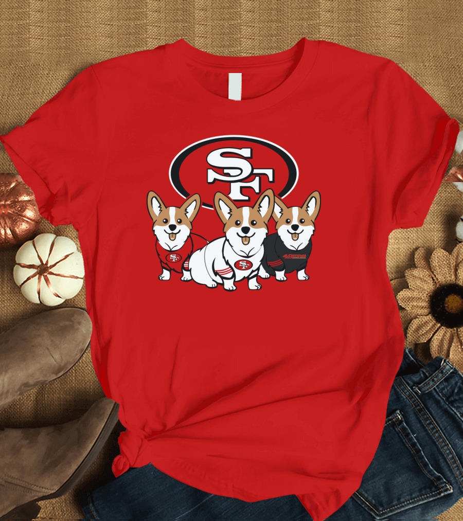 San Francisco 49ers Corgi  T-Shirt