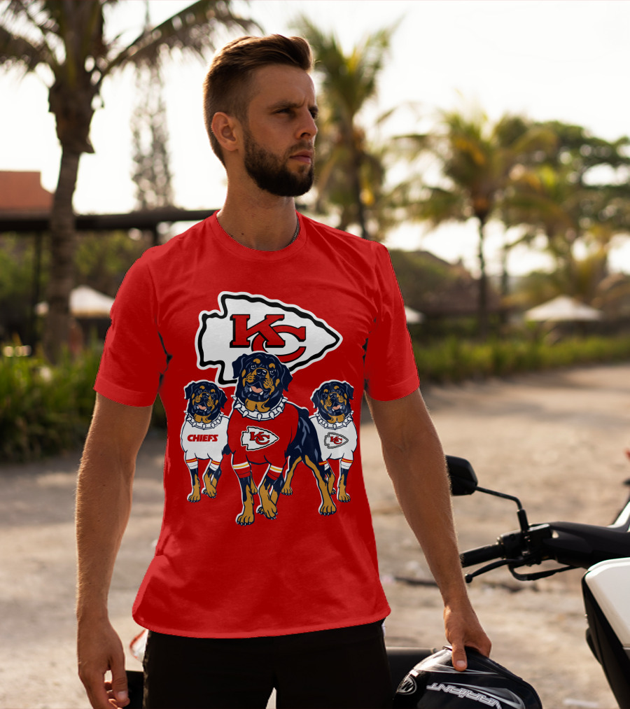 Kansas City Chiefs Rottweiler Trio T-Shirt