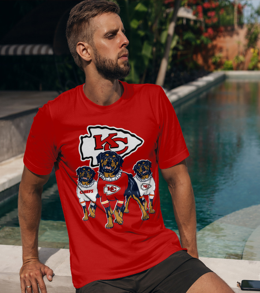 Kansas City Chiefs Rottweiler Trio T-Shirt