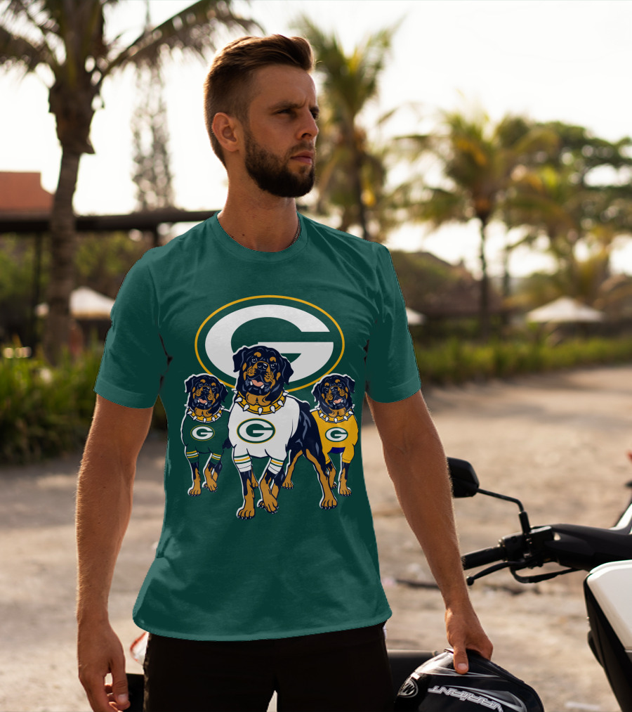 Green Bay Packers Rottweiler T-Shirt
