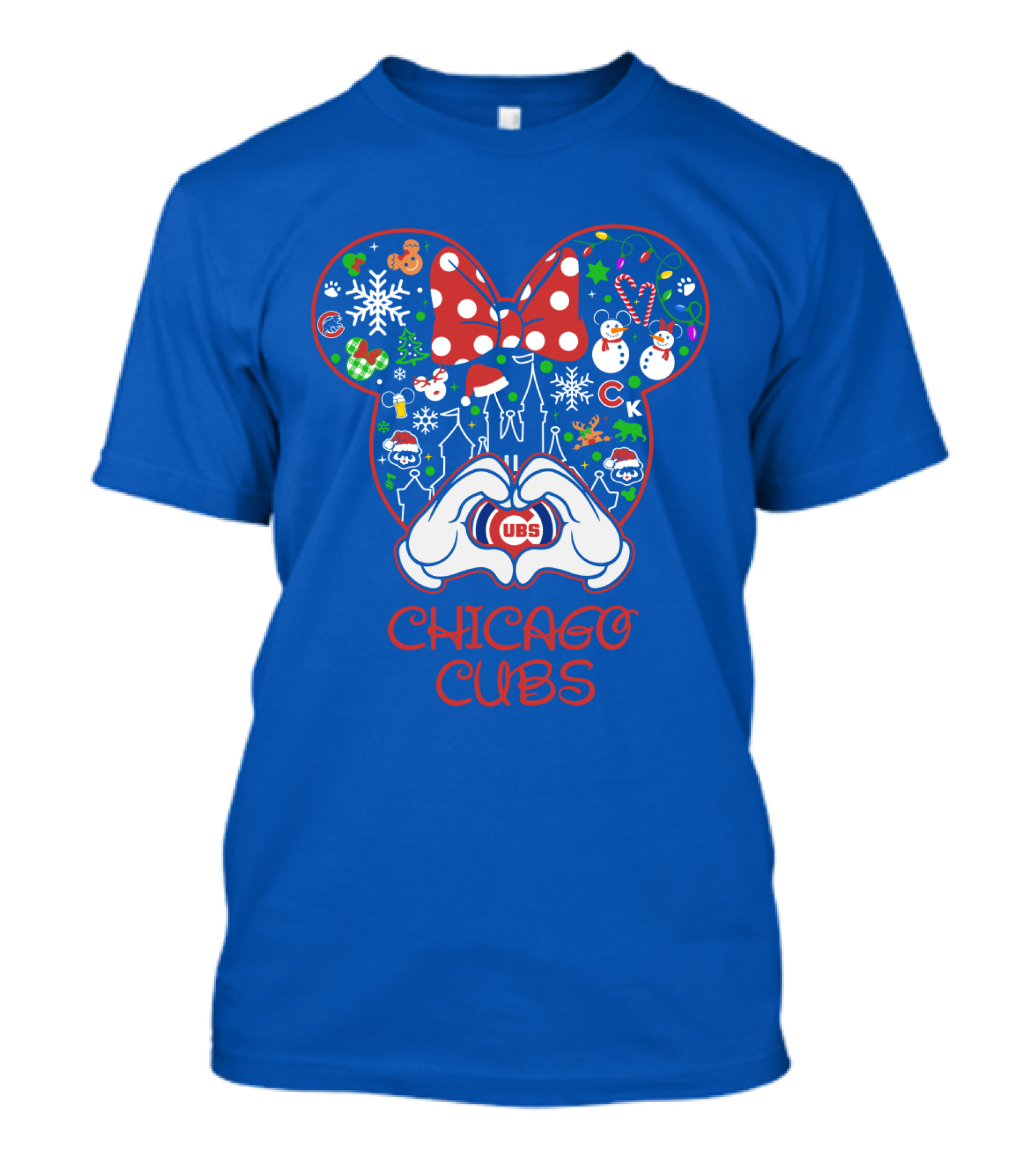 Chicago Cubs Christmas Minnie Ears T-Shirt