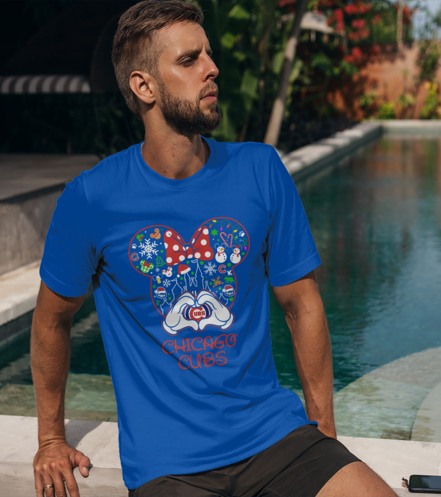 Chicago Cubs Christmas Minnie Ears T-Shirt