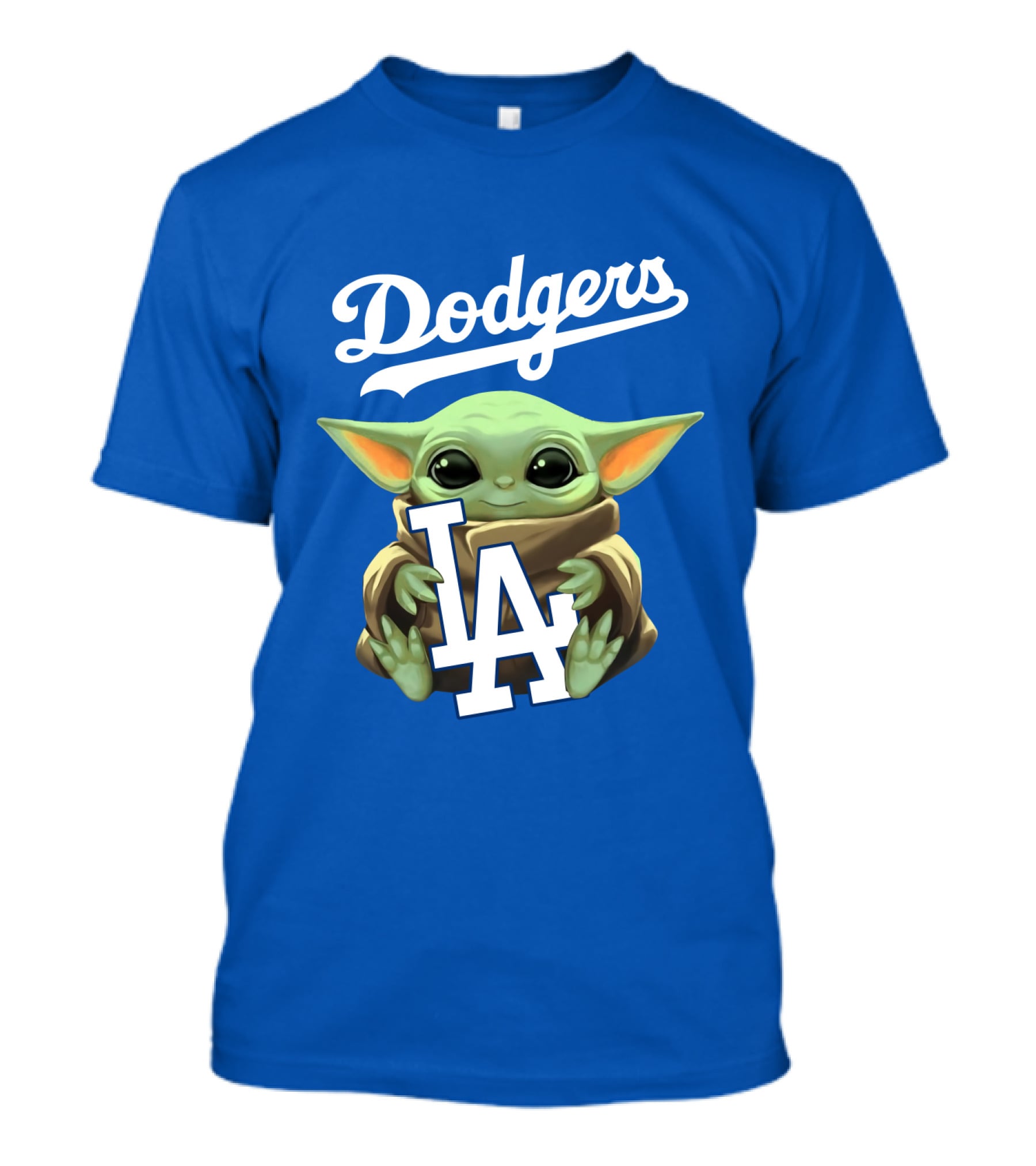 Dodgers Baby Yoda Holding La Team T-Shirt
