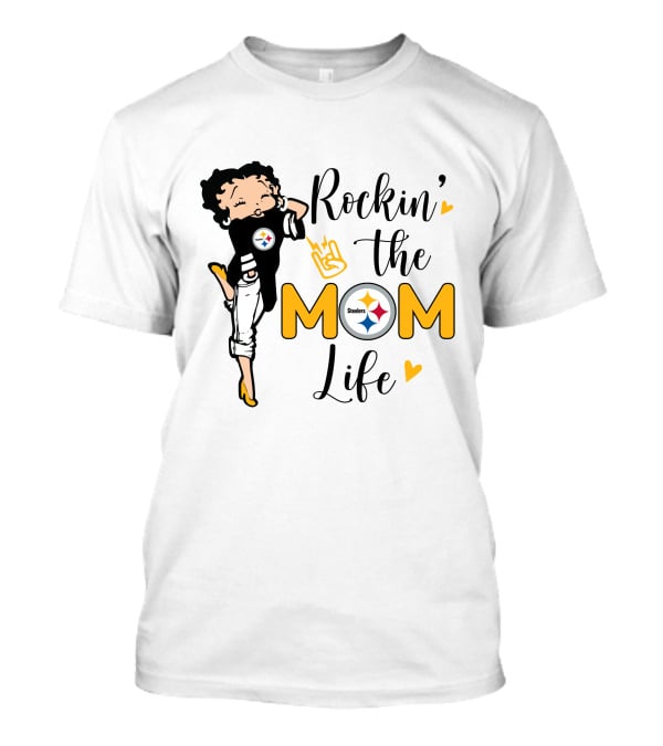 Rockin' The Mom Life Steelers T-Shirt