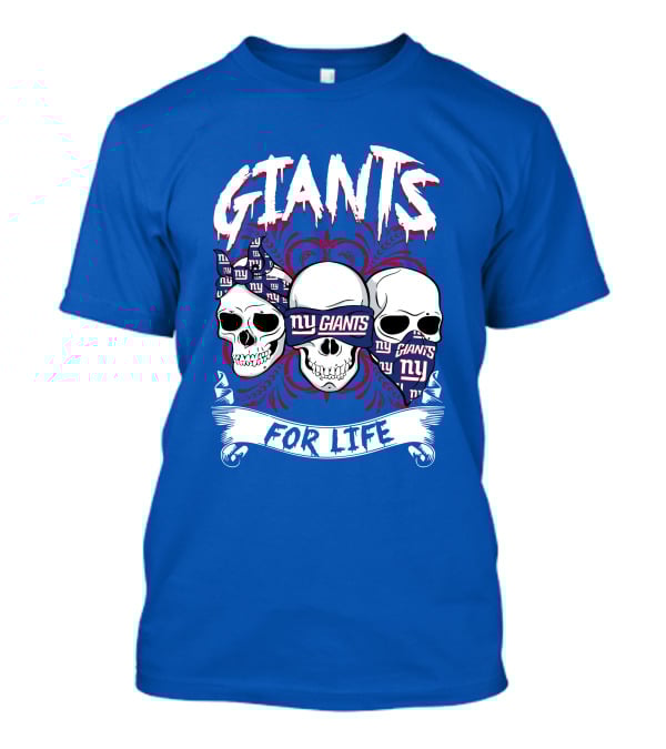 Giants Ny Giants Skulls For Life T-Shirt