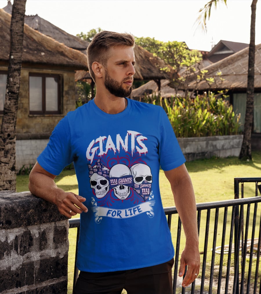 Giants Ny Giants Skulls For Life T-Shirt