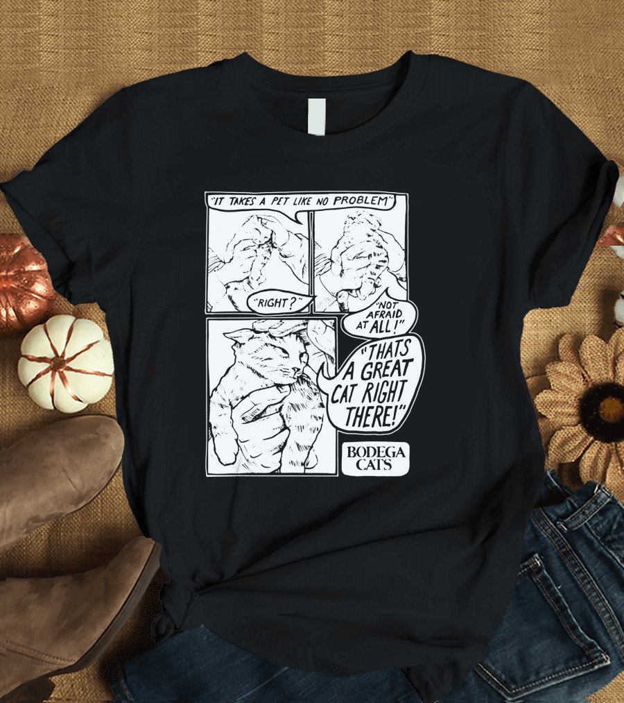 Bodega Cats That's a Great Cat Right There Comic Strip T-Shirt
