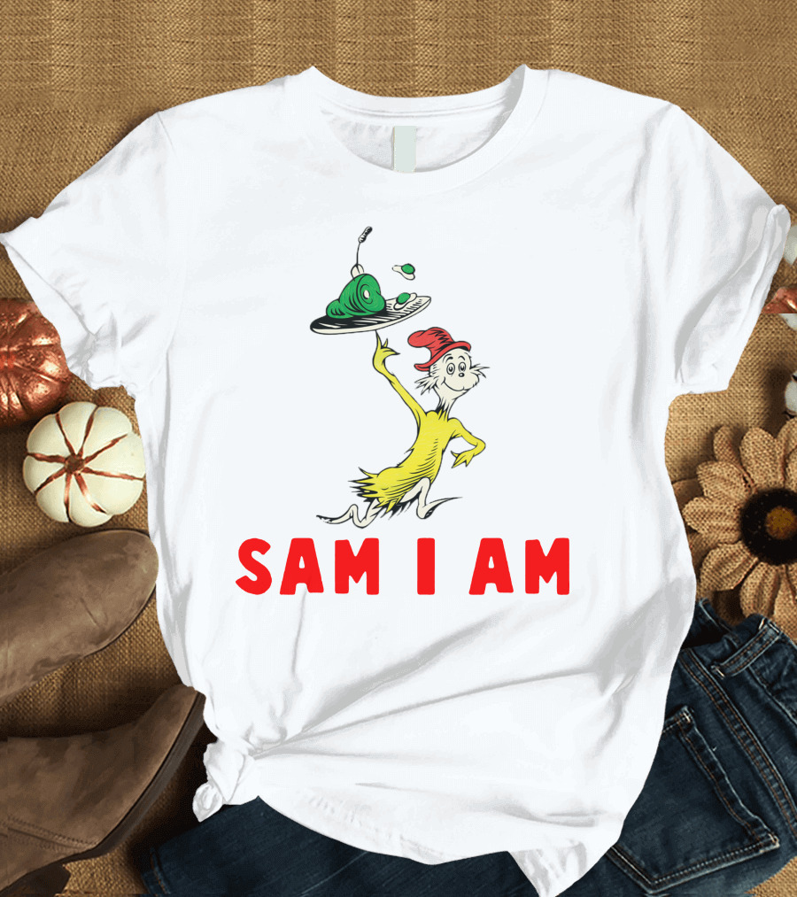Sam I Am Green Eggs and Ham Dr. Seuss Character T-Shirt