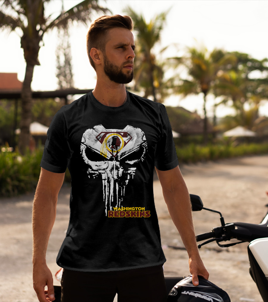 Washington Redskins Superman Punisher T-Shirt