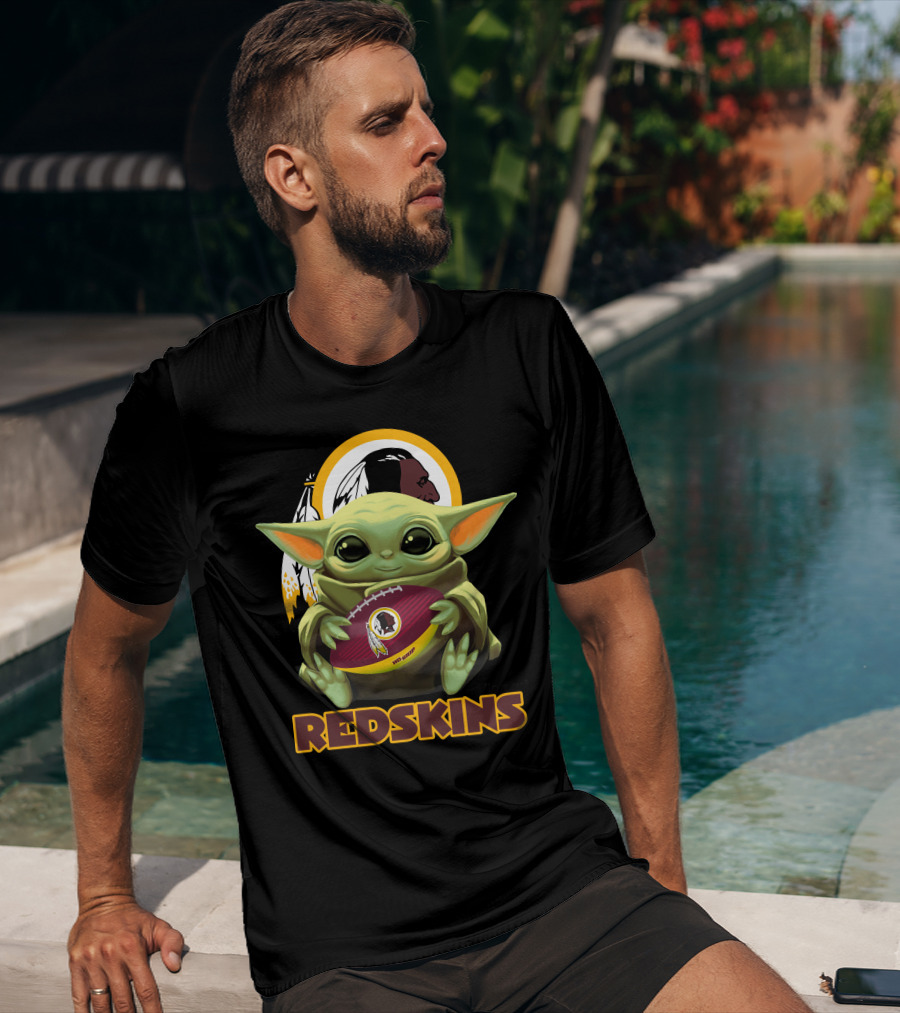 Redskins Football With Baby Grogu T-Shirt