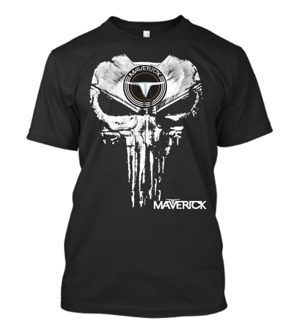 Maverick Styled Punisher Skull With Maverick T-Shirt