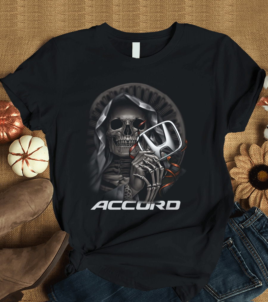 Accord Grim Reaper Skull Holding Honda T-Shirt