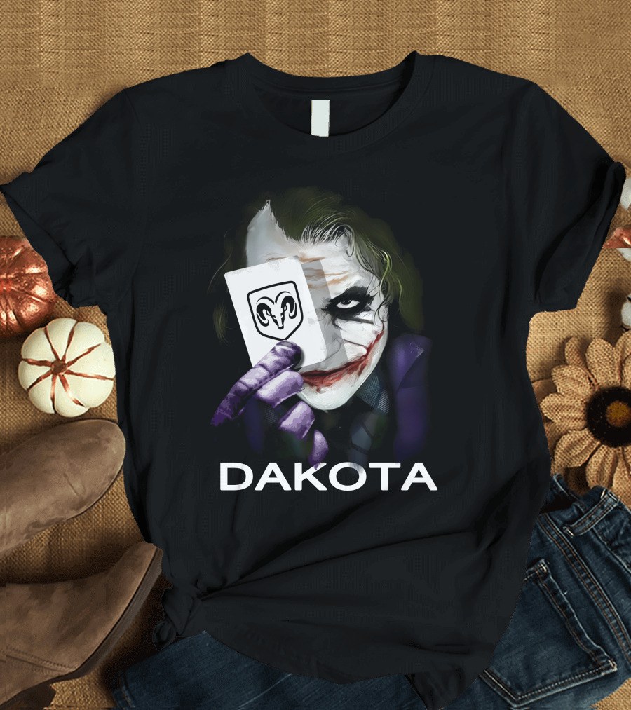 Joker Holding Ram Card Dakota T-Shirt