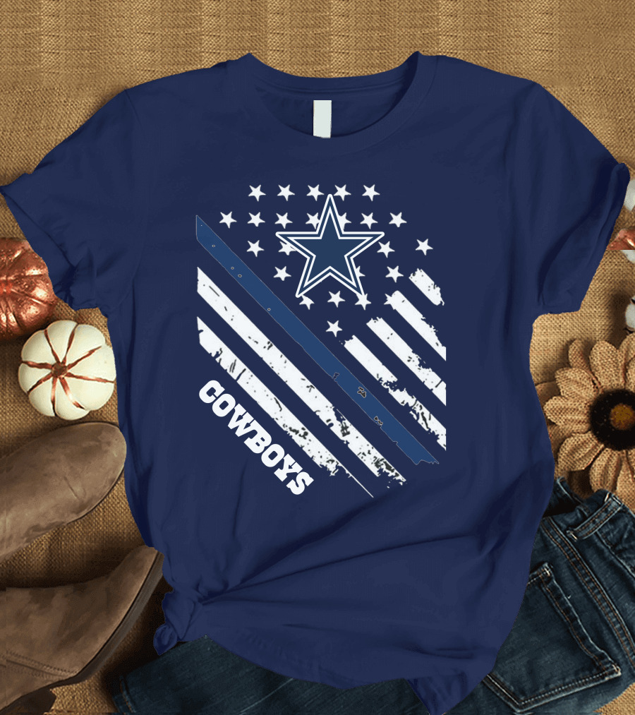 Cowboys Star And Stripes Vintage Americana T-Shirt