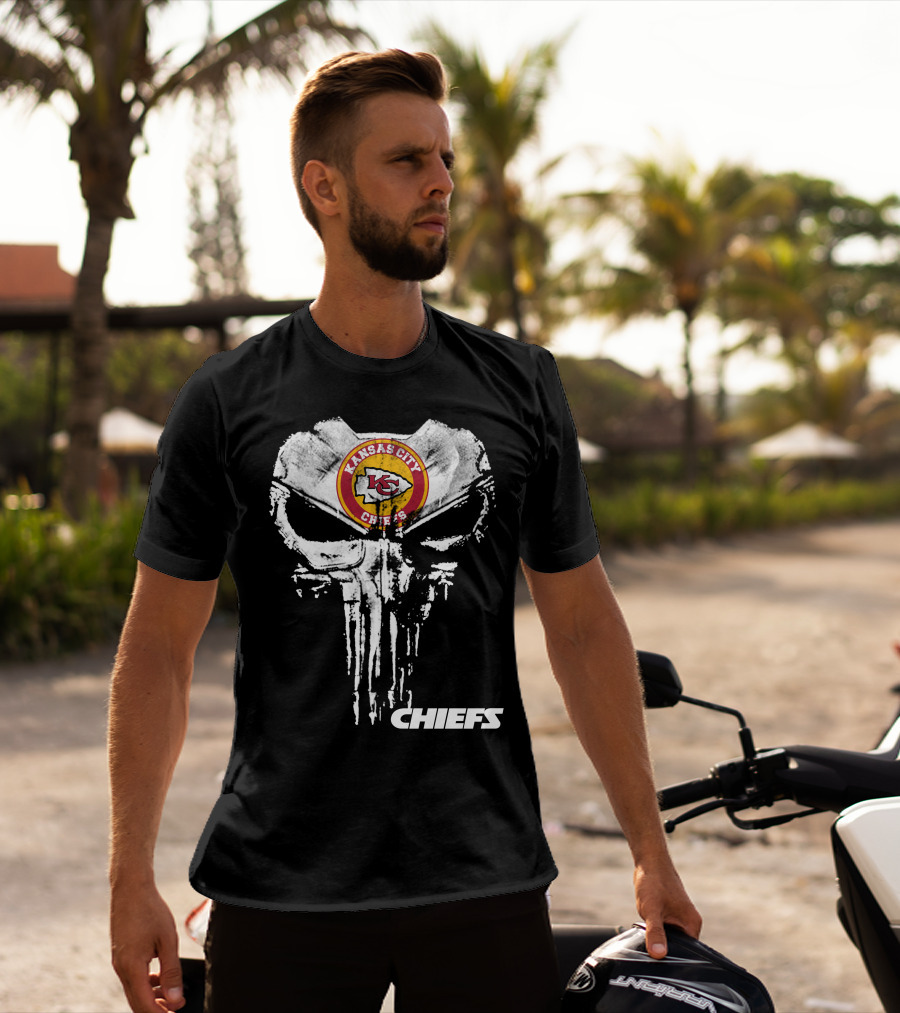 Kansas City Chiefs Skull Logo Fusion Chiefs T-Shirt