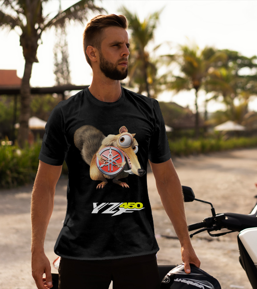 Yamaha Yz450 Featuring Ice Age Scrat And Acorn T-Shirt