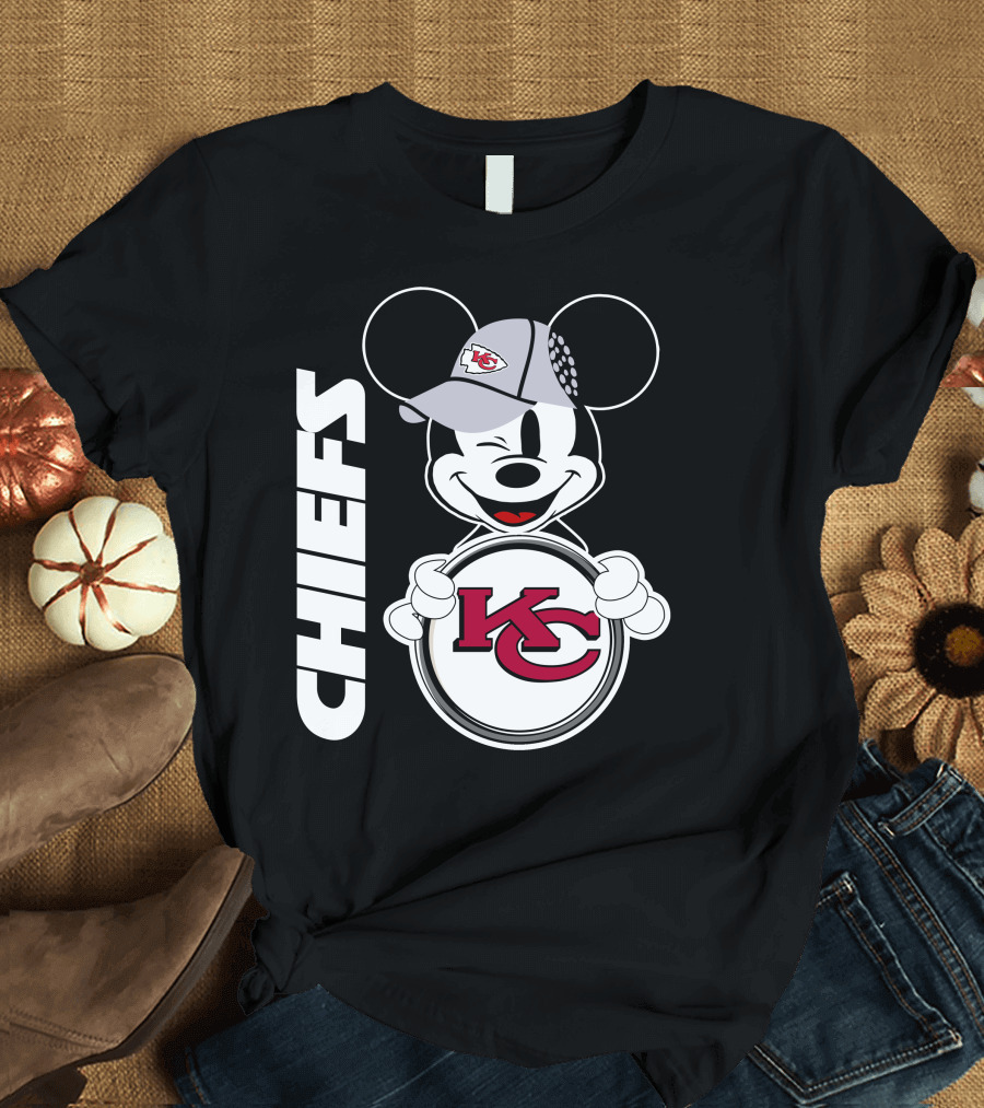 CHIEFS KC Mickey Mouse Hat T-Shirt
