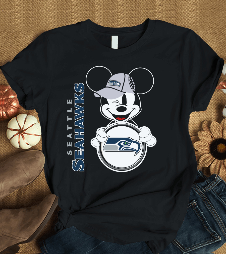 Seattle Seahawks Mickey Mouse Logo 3 T-Shirt