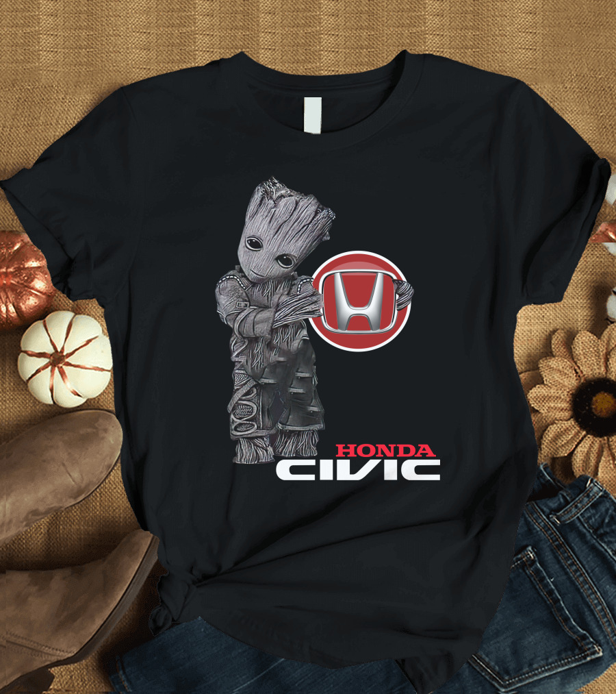 Honda Civic Groot With Honda T-Shirt