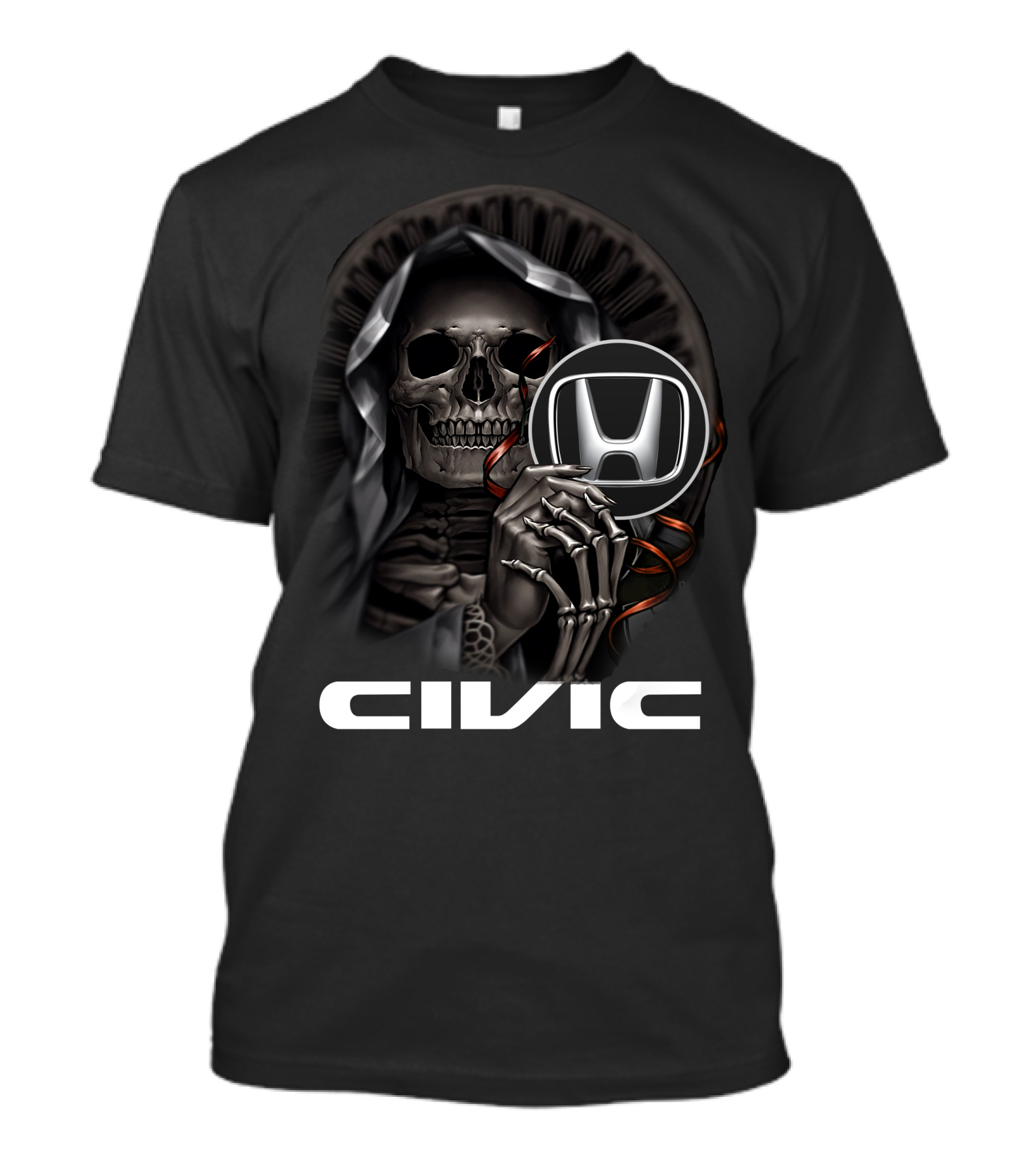Civic 07 Grim Reaper Skeleton Honda T-Shirt